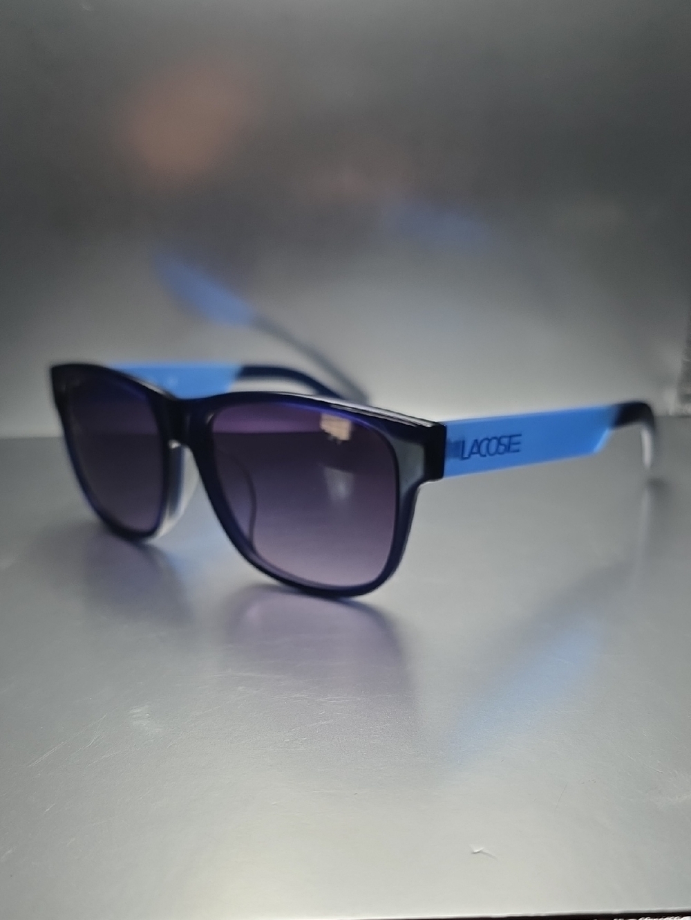 Lacoste Black Front with Blue Arms Sunglasses